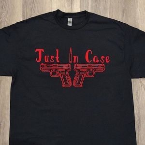 Men's "Just In Case"  T Shirt XL